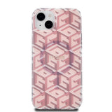 Husa pentru iPhone 15 Plus, Guess IML GCube MagSafe (GUHMP15MHGCUSTGP), roz