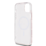 Husa pentru iPhone 15 Plus, Guess IML GCube MagSafe (GUHMP15MHGCUSTGP), roz
