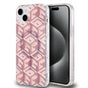 Husa pentru iPhone 15 Plus, Guess IML GCube MagSafe (GUHMP15MHGCUSTGP), roz