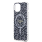 Husa pentru iPhone 15 Plus, Guess IML GCube MagSafe (GUHMP15MHGCUSTGK), negru