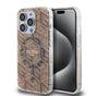 Husa pentru iPhone 15 Pro, Guess IML GCube MagSafe (GUHMP15LHGCUSTGW), maro