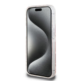 Husa pentru iPhone 15 Pro, Guess IML GCube MagSafe (GUHMP15LHGCUSTGP), roz