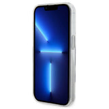 Husa pentru iPhone 15 Pro, Karl Lagerfeld Hardcase Ring Stand MagSafe (KLHMP15LHMRSKCH), alb