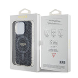 Husa pentru iPhone 15 Pro, Guess IML GCube MagSafe (GUHMP15LHGCUSTGK), negru