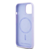 Husa pentru iPhone 15, Karl Lagerfeld Silicone Ring MagSafe (KLHMP15SSCMKCRHU), mov