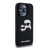 Husa pentru iPhone 15 Pro, Karl Lagerfeld Silicone MagSafe (KLHMP15LSKCHPPLK), negru