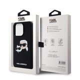Husa pentru iPhone 15 Pro, Karl Lagerfeld Silicone MagSafe (KLHMP15LSKCHPPLK), negru
