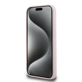 Husa pentru iPhone 15 Pro, Karl Lagerfeld Silicone MagSafe (KLHMP15LSKCHPPLP), roz
