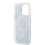 Husa pentru iPhone 15 Pro, Guess IML 4G MagSafe (GUHMP15LH4STB), albastru