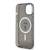 Husa pentru iPhone 15, Karl Lagerfeld IML MagSafe (KLHMP15SHFCKNOK), negru