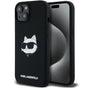 Husa pentru iPhone 15 Plus, Karl Lagerfeld Silicone MagSafe (KLHMP15MSCHPPLK), negru