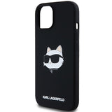 Husa pentru iPhone 15 Plus, Karl Lagerfeld Silicone MagSafe (KLHMP15MSCHPPLK), negru