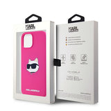 Husa pentru iPhone 15 Plus, Karl Lagerfeld Silicone MagSafe (KLHMP15MSCHPPLF), fucsia