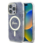 Husa pentru iPhone 16 Pro, Guess IML 4G MagSafe (GUHMP16LH4STB), albastru