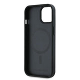 Husa pentru iPhone 15 Plus, Karl Lagerfeld Leather MagSafe (KLHMP15MPGKHPHK), negru