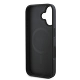Husa pentru iPhone 16, Guess Peony Script MagSafe (GUHMP16SPGPYSK), negru