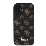 Husa pentru iPhone 16, Guess Peony Script MagSafe (GUHMP16SPGPYSK), negru
