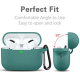 Husa casti pentru AirPods Pro 1/2, Techsuit Silicone Case Smooth Ultrathin Material, gri
