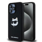 Husa pentru iPhone 15 Pro, Karl Lagerfeld Silicone MagSafe (KLHMP15LSCHPPLK), negru