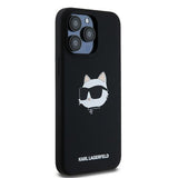 Husa pentru iPhone 15 Pro, Karl Lagerfeld Silicone MagSafe (KLHMP15LSCHPPLK), negru