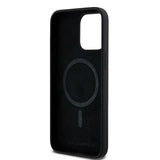 Husa pentru iPhone 15 Pro, Karl Lagerfeld Silicone MagSafe (KLHMP15LSCHPPLK), negru