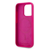 Husa pentru iPhone 15 Pro, Karl Lagerfeld Silicone MagSafe (KLHMP15LSCHPPLF), fucsia