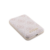 Husa pentru iPhone 15 Pro Max, Guess Hardcase Powerbank MagSafe (GUBPM5P15X4GEMGP), roz