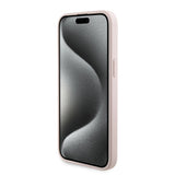 Husa pentru iPhone 15 Pro Max, Guess Hardcase Powerbank MagSafe (GUBPM5P15X4GEMGP), roz