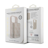 Husa pentru iPhone 15 Pro Max, Guess Hardcase Powerbank MagSafe (GUBPM5P15X4GEMGP), roz