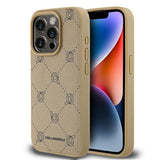Husa pentru iPhone 15 Pro, Karl Lagerfeld Leather MagSafe (KLHMP15LPGKHPHE), bej