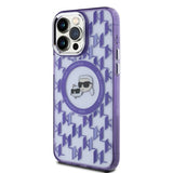 Husa pentru iPhone 15 Pro, Karl Lagerfeld IML MagSafe (KLHMP15LHMCKMHU), mov
