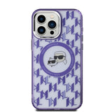 Husa pentru iPhone 15 Pro, Karl Lagerfeld IML MagSafe (KLHMP15LHMCKMHU), mov