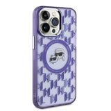 Husa pentru iPhone 15 Pro, Karl Lagerfeld IML MagSafe (KLHMP15LHMCKMHU), mov