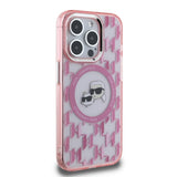 Husa pentru iPhone 15 Pro, Karl Lagerfeld IML MagSafe (KLHMP15LHMCKMHP), roz