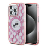 Husa pentru iPhone 15 Pro, Karl Lagerfeld IML MagSafe (KLHMP15LHMCKMHP), roz