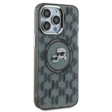 Husa pentru iPhone 15 Pro, Karl Lagerfeld IML MagSafe (KLHMP15LHMCKMHK), negru
