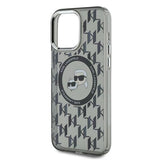Husa pentru iPhone 15 Pro, Karl Lagerfeld IML MagSafe (KLHMP15LHMCKMHK), negru