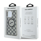 Husa pentru iPhone 15 Pro, Karl Lagerfeld IML MagSafe (KLHMP15LHMCKMHK), negru