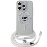 Husa pentru iPhone 15 Pro, Karl Lagerfeld IML Crossbody MagSafe (KLHMP15SLHCCHNT), transparenta