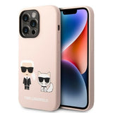 Husa pentru iPhone 14 Pro Max, Karl Lagerfeld Silicone MagSafe (KLHMP14XSSKCI), roz