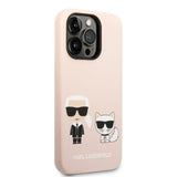 Husa pentru iPhone 14 Pro Max, Karl Lagerfeld Silicone MagSafe (KLHMP14XSSKCI), roz