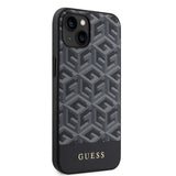 Husa pentru iPhone 15, Guess GCube Stripes MagSafe (GUHMP15SHGCFSEK), negru