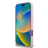 Husa pentru iPhone 16 Pro, Guess Grained Gold Ring MagSafe (GUHMP16LPGHSMMP), roz