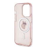Husa pentru iPhone 14 Pro Max, Karl Lagerfeld IML MagSafe (KLHMP14XHFCCNOP), roz
