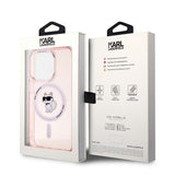 Husa pentru iPhone 14 Pro Max, Karl Lagerfeld IML MagSafe (KLHMP14XHFCCNOP), roz