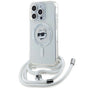 Husa pentru iPhone 14 Pro Max, Karl Lagerfeld IML Crossbody MagSafe (KLHMP14XHCCHNT), transparenta