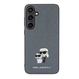 Husa pentru Samsung Galaxy S24 Plus, Karl Lagerfeld Saffiano (KLHCS24MPSAKCMPG), gri