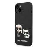 Husa pentru iPhone 14 Plus, Karl Lagerfeld Silicone Liquid MagSafe (KLHMP14MSSKCK), negru