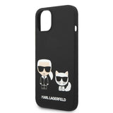 Husa pentru iPhone 14 Plus, Karl Lagerfeld Silicone Liquid MagSafe (KLHMP14MSSKCK), negru
