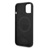 Husa pentru iPhone 14 Plus, Karl Lagerfeld Silicone Liquid MagSafe (KLHMP14MSSKCK), negru